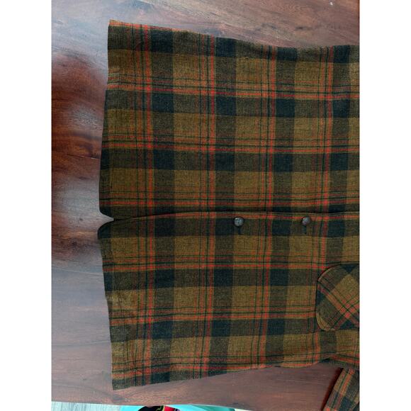 VTG Pendleton Plaid Mens Large Blazer Chore Coat Jacket Southwest 3 Button - Picture 11 of 11